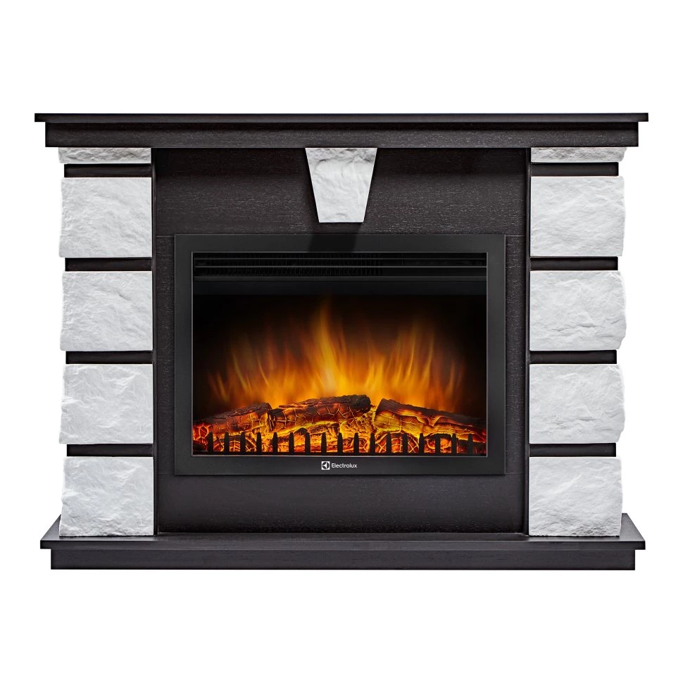 Каминокомплект Electrolux EFP/P-2520LS N портал Excalibur 25 камень белый в ДНР
