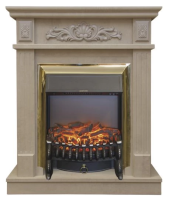 Каминокомплект RealFlame Adelaida STD/EUG WT с очагом Fobos Lux Brass S в ДНР