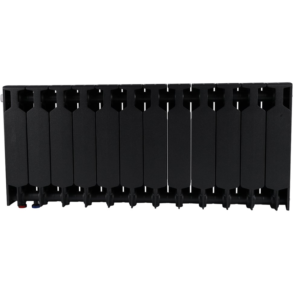 Биметаллический радиатор отопления Rifar Supremo Ventil SVR 350 12 секций нижнее правое подключение антрацит в ДНР