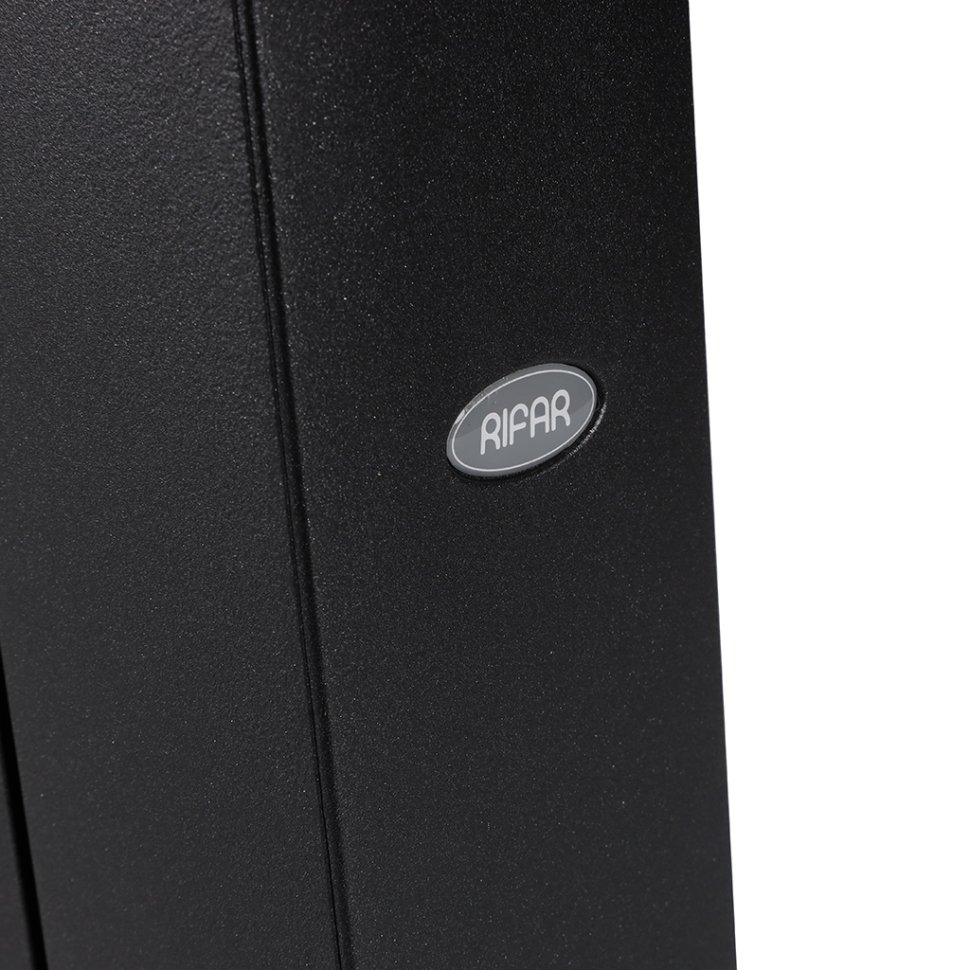 Биметаллический радиатор отопления Rifar Supremo 350 боковое подключение 8 секций антрацит в ДНР