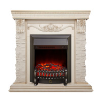 Электрокамин RealFlame Patricia WT белый дуб с золотой патиной с очагом Fobos Lux BL S Электрокамин RealFlame Patricia WT белый дуб с золотой патиной с очагом Fobos Lux BL S