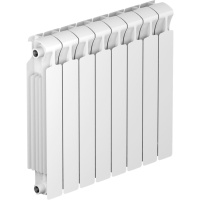 Биметаллический радиатор отопления Rifar Monolit 500 боковое подключение 8 секций белый RAL 9016 в ДНР