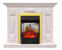 Каминокомплект Хорошие Камины Юпитер с очагом Royal Flame Majestic FX M Brass белый в ДНР