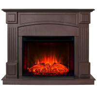Электрокамин RealFlame Carolina 24/25,5 DN темный орех с очагом Evrika 25,5 LED Электрокамин RealFlame Carolina 24/25,5 DN темный орех с очагом Evrika 25,5 LED