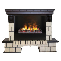 Каминокомплект RealFlame Stone new 26/HL AO (DN) с очагом 3D Cassette 630 + Black вставка в ДНР