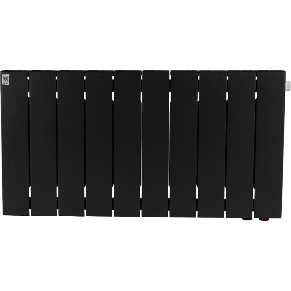 Биметаллический радиатор отопления Rifar Supremo Ventil SVR 350 10 секций нижнее правое подключение антрацит в ДНР