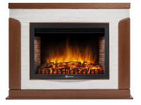 Каминокомплект Firelight Prestigio 30 с очагом Electrolux EFP/P-3020LS камень белый/шпон белый дуб в ДНР
