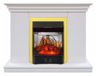 Каминокомплект Хорошие Камины Марс с очагом Royal Flame Majestic FX M Brass белый в ДНР