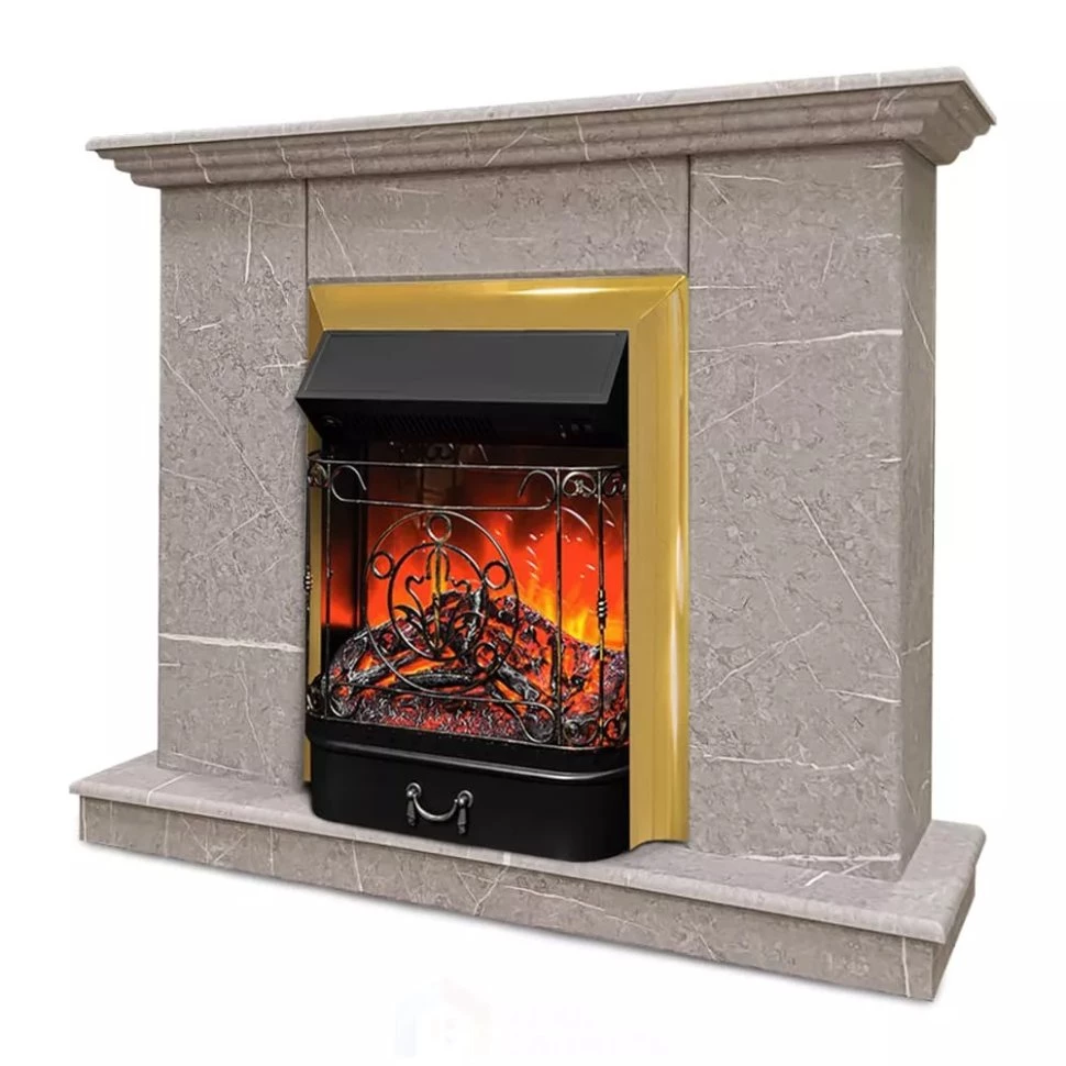 Каминокомплект Хорошие Камины Марс с очагом RealFlame Majestic Lux BR S мрамор в ДНР