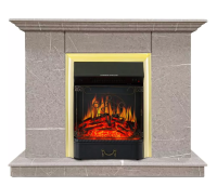 Каминокомплект Хорошие Камины Марс с очагом Royal Flame Majestic FX Brass мрамор в ДНР