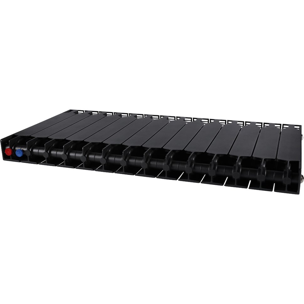 Биметаллический радиатор отопления Rifar Supremo Ventil SVR 500 14 секций нижнее правое подключение антрацит в ДНР