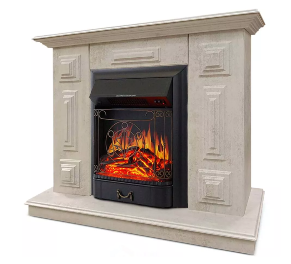 Каминокомплект Хорошие Камины Юпитер с очагом Royal Flame Majestic FX Black цемент в ДНР