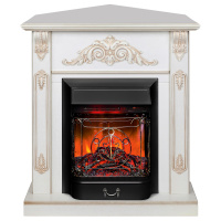 Электрокамин RealFlame Anita Corner WT дуб белый с золотой патиной с очагом Majestic Lux Black RC Электрокамин RealFlame Anita Corner WT дуб белый с золотой патиной с очагом Majestic Lux Black RC