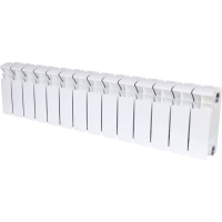 Биметаллический радиатор отопления Rifar Base 200 боковое подключение 14 секций белый RAL 9016 в ДНР