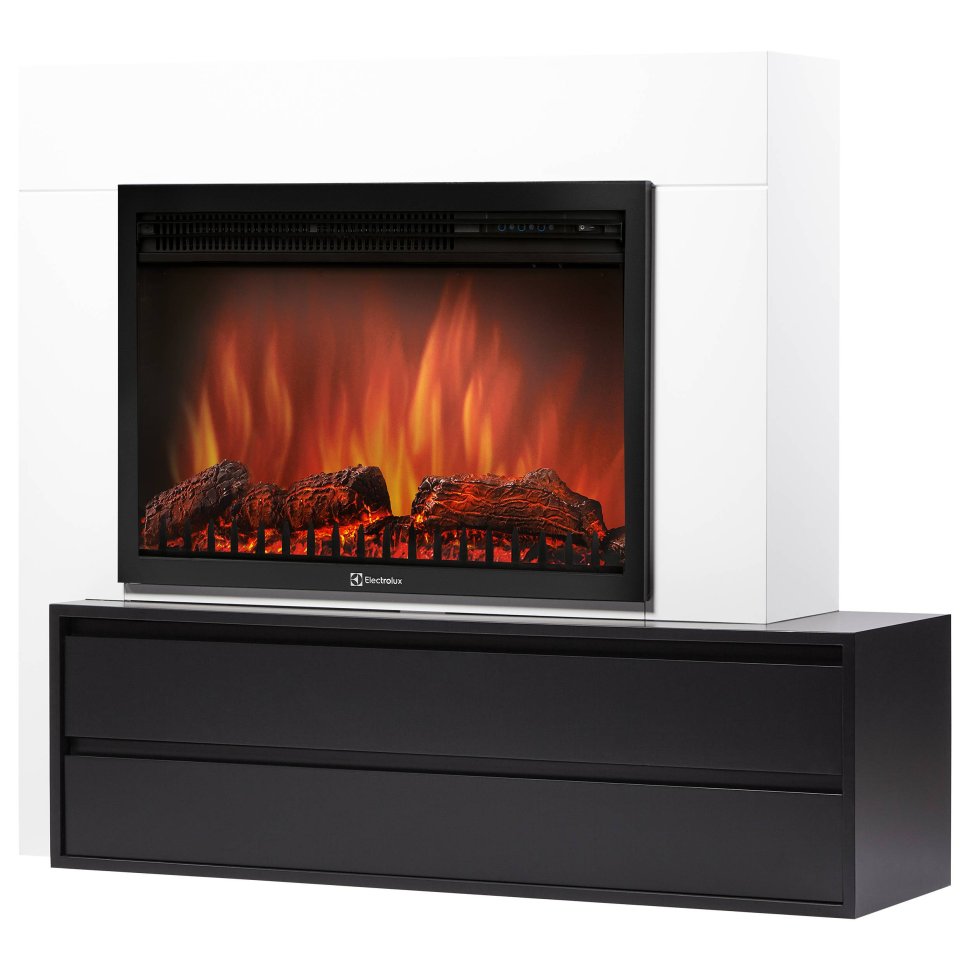 Каминокомплект Firelight Combi 30 с очагом EFP/P-3020LS белый/черный в ДНР