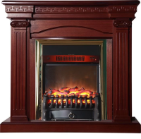 Каминокомплект Interflame Афина махагон с очагом Fobos FX M Brass в ДНР