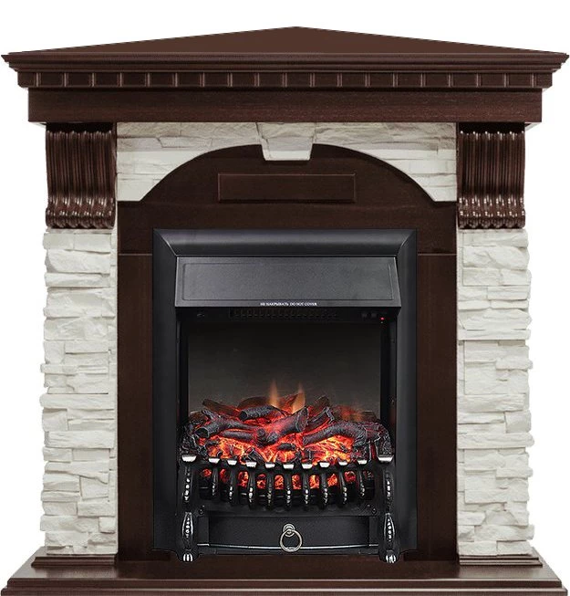 Каминокомплект Royal Flame Dublin угловой с очагом Fobos FX Brass в ДНР