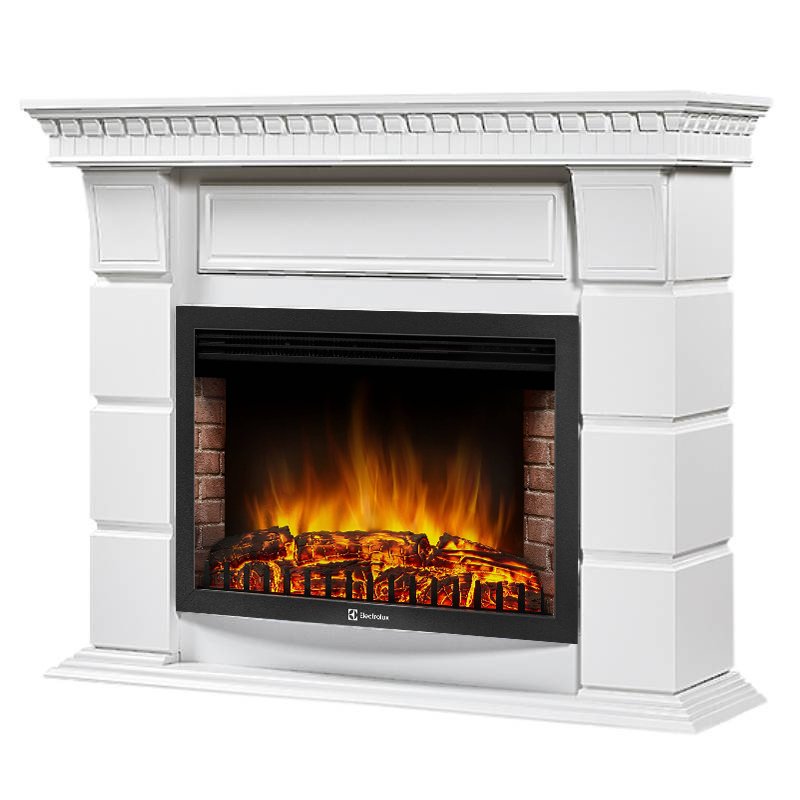 Каминокомплект Firelight Elegante 30 с очагом Electrolux EFP/P-3020LS белый в ДНР
