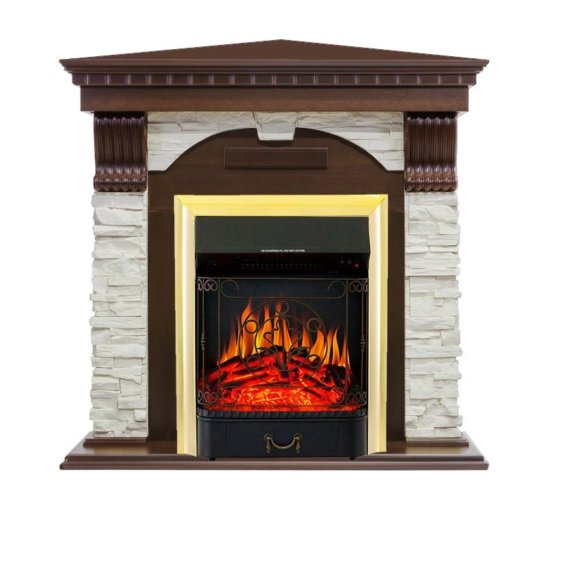 Каминокомплект Royal Flame Dublin угловой с очагом Majestic FX Brass в ДНР