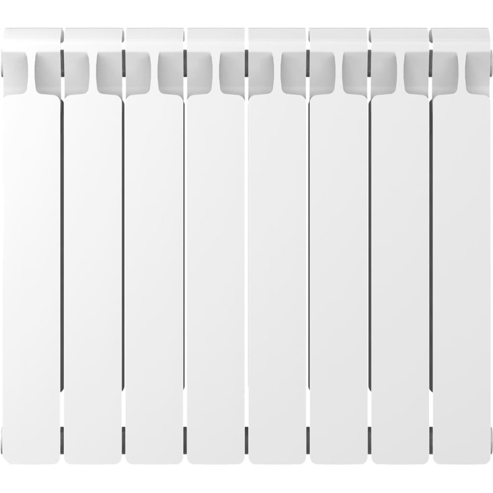 Биметаллический радиатор отопления Rifar Monolit 500 боковое подключение 8 секций белый RAL 9016 в ДНР