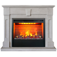 Электрокамин RealFlame Kellie 25,5/26 WT цвет белый камень с очагом 3D Helios 26 Электрокамин RealFlame Kellie 25,5/26 WT цвет белый камень с очагом 3D Helios 26