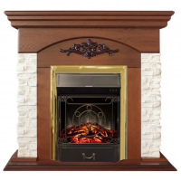 Каминокомплект RealFlame Neapolis NT с очагом Majestic Lux Brass S в ДНР