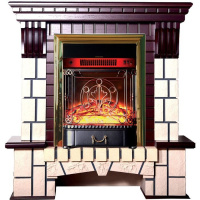 Каминокомплект Interflame Экстер М махагон с очагом Majestic FX M Brass в ДНР