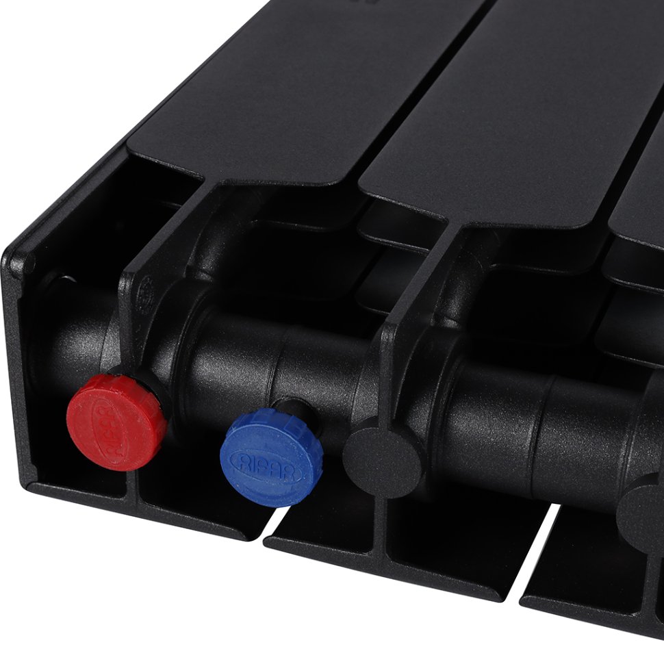 Биметаллический радиатор отопления Rifar Supremo Ventil SVR 350 12 секций нижнее правое подключение антрацит в ДНР