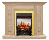 Каминокомплект Хорошие Камины Юпитер с очагом Royal Flame Fobos FX M Brass сосна в ДНР