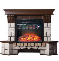 Каминокомплект Interflame Экстер М средний дуб угловой с очагом Foton 23 LED FX в ДНР