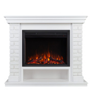 Электрокамин RealFlame Brixton 25,5 WT белый с очагом Saphir 25,5 Электрокамин RealFlame Brixton 25,5 WT белый с очагом Saphir 25,5