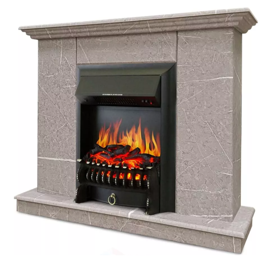 Каминокомплект Хорошие Камины Марс с очагом Royal Flame Fobos FX Black мрамор в ДНР