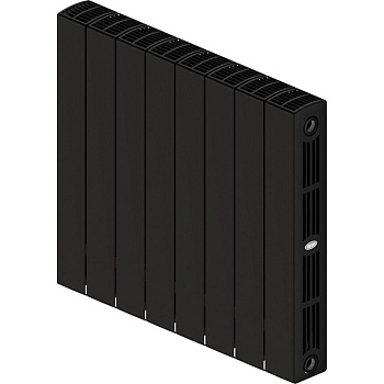 Биметаллический радиатор отопления Rifar Supremo 500 боковое подключение 8 секций антрацит в ДНР